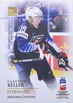 2019 BY Cards IIHF World Championship #USA/2019-19 Clayton Keller Front