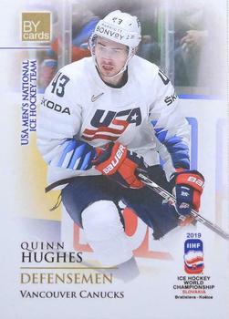 2019 BY Cards IIHF World Championship #USA/2019-31 Quinn Hughes Front