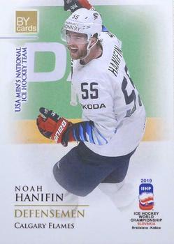 2019 BY Cards IIHF World Championship #USA/2019-32 Noah Hanifin Front