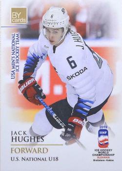 2019 BY Cards IIHF World Championship #USA/2019-34 Jack Hughes Front