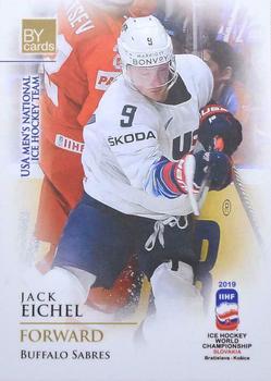 2019 BY Cards IIHF World Championship #USA/2019-35 Jack Eichel Front