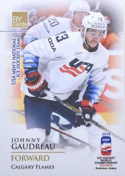 2019 BY Cards IIHF World Championship #USA/2019-38 Johnny Gaudreau Front