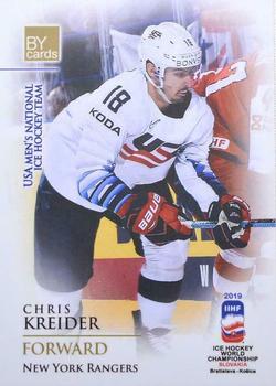 2019 BY Cards IIHF World Championship #USA/2019-39 Chris Kreider Front