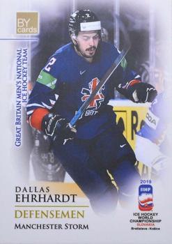 2019 BY Cards IIHF World Championship #GBR/2019-03 Dallas Ehrhardt Front