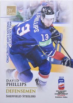 2019 BY Cards IIHF World Championship #GBR/2019-05 David Phillips Front