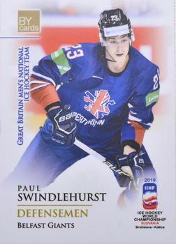 2019 BY Cards IIHF World Championship #GBR/2019-07 Paul Swindlehurst Front