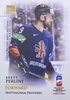 2019 BY Cards IIHF World Championship #GBR/2019-14 Brett Perlini Front