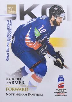 2019 BY Cards IIHF World Championship #GBR/2019-15 Robert Farmer Front