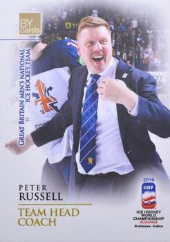 2019 BY Cards IIHF World Championship #GBR/2019-25 Peter Russell Front