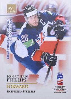 2019 BY Cards IIHF World Championship #GBR/2019-43 Jonathan Phillips Front