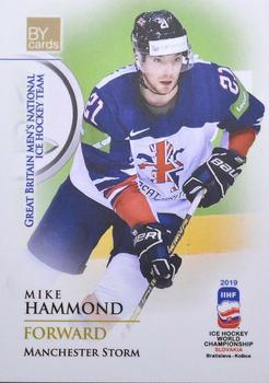 2019 BY Cards IIHF World Championship #GBR/2019-44 Mike Hammond Front