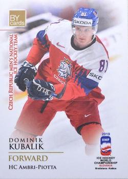 2019 BY Cards IIHF World Championship #CZE/2019-23 Dominik Kubalik Front