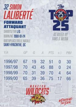 2021-22 Moncton Wildcats (QMJHL) Top-25 All-Time #12 Simon Laliberte Back