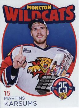 2021-22 Moncton Wildcats (QMJHL) Top-25 All-Time #14 Martins Karsums Front