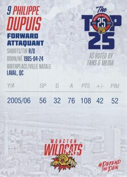 2021-22 Moncton Wildcats (QMJHL) Top-25 All-Time #19 Philippe Dupuis Back