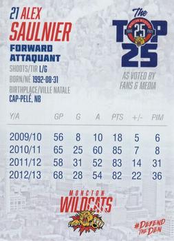 2021-22 Moncton Wildcats (QMJHL) Top-25 All-Time #26 Alex Saulnier Back
