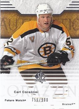 2003-04 Upper Deck Rookie Update - 2003-04 SP Authentic Update #166 Carl Corazzini Front
