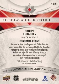 2020-21 Upper Deck Ultimate Collection - Ultimate Rookies Jersey #134 Philipp Kurashev Back