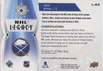 2020-21 Upper Deck Ultimate Collection - NHL Legacy #L-ES Eric Staal Back