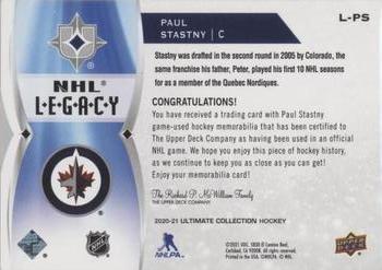 2020-21 Upper Deck Ultimate Collection - NHL Legacy #L-PS Paul Stastny Back