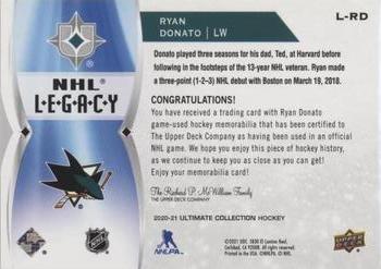 2020-21 Upper Deck Ultimate Collection - NHL Legacy #L-RD Ryan Donato Back