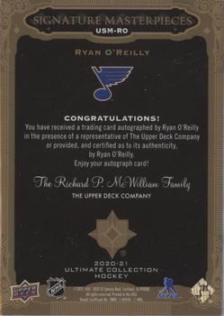 2020-21 Upper Deck Ultimate Collection - Signature Masterpieces #USM-RO Ryan O'Reilly Back