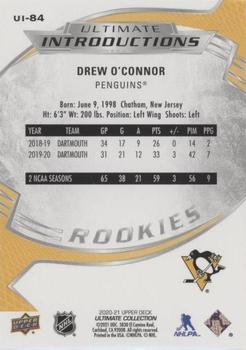 2020-21 Upper Deck Ultimate Collection - Ultimate Introductions #UI-84 Drew O'Connor Back