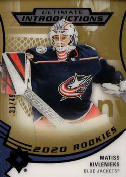 2020-21 Upper Deck Ultimate Collection - Ultimate Introductions Gold #UI-68 Matiss Kivlenieks Front