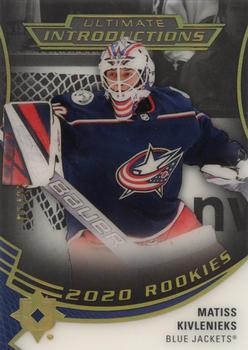 2020-21 Upper Deck Ultimate Collection - Ultimate Introductions Onyx Black #UI-68 Matiss Kivlenieks Front