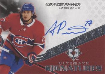 2020-21 Upper Deck Ultimate Collection - Ultimate Signatures Rookies #USR-AR Alexander Romanov Front