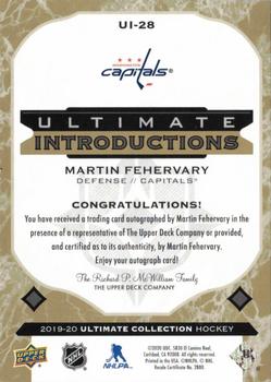 2020-21 Upper Deck Ultimate Collection - 2019-20 Upper Deck Ultimate Collection Update #UI-28 Martin Fehervary Back