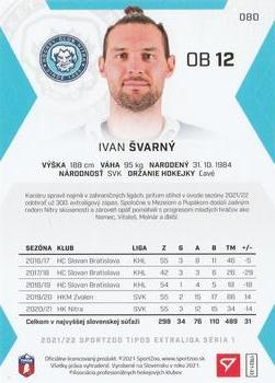 2021-22 SportZoo Tipos Extraliga #080 Ivan Svarny Back