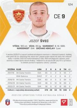 2021-22 SportZoo Tipos Extraliga #124 Jozef Svec Back