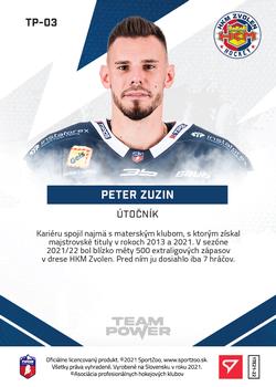 2021-22 SportZoo Tipos Extraliga - Team Power #TP-03 Peter Zuzin Back