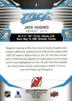 2022-23 Upper Deck MVP #9 Jack Hughes Back