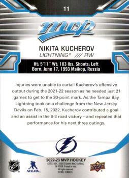 2022-23 Upper Deck MVP #11 Nikita Kucherov Back