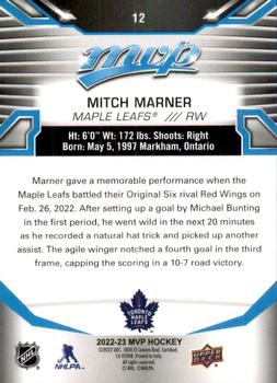 2022-23 Upper Deck MVP #12 Mitch Marner Back