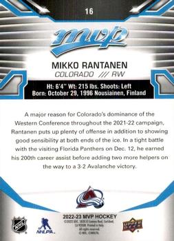 2022-23 Upper Deck MVP #16 Mikko Rantanen Back