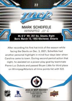 2022-23 Upper Deck MVP #22 Mark Scheifele Back