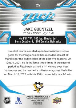 2022-23 Upper Deck MVP #25 Jake Guentzel Back
