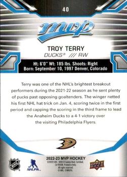 2022-23 Upper Deck MVP #40 Troy Terry Back