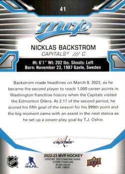 2022-23 Upper Deck MVP #41 Nicklas Backstrom Back