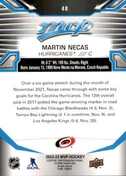 2022-23 Upper Deck MVP #48 Martin Necas Back