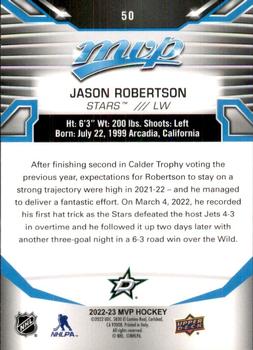 2022-23 Upper Deck MVP #50 Jason Robertson Back