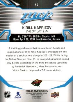 2022-23 Upper Deck MVP #57 Kirill Kaprizov Back