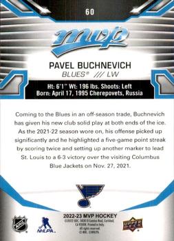 2022-23 Upper Deck MVP #60 Pavel Buchnevich Back