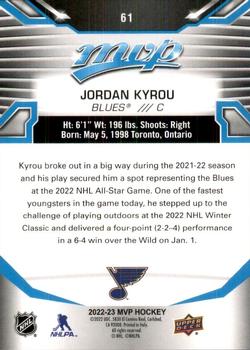 2022-23 Upper Deck MVP #61 Jordan Kyrou Back