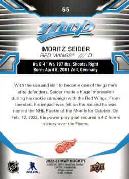 2022-23 Upper Deck MVP #65 Moritz Seider Back