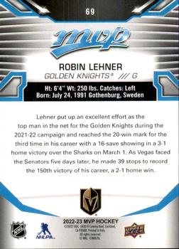 2022-23 Upper Deck MVP #69 Robin Lehner Back