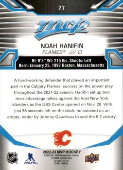 2022-23 Upper Deck MVP #77 Noah Hanifin Back
